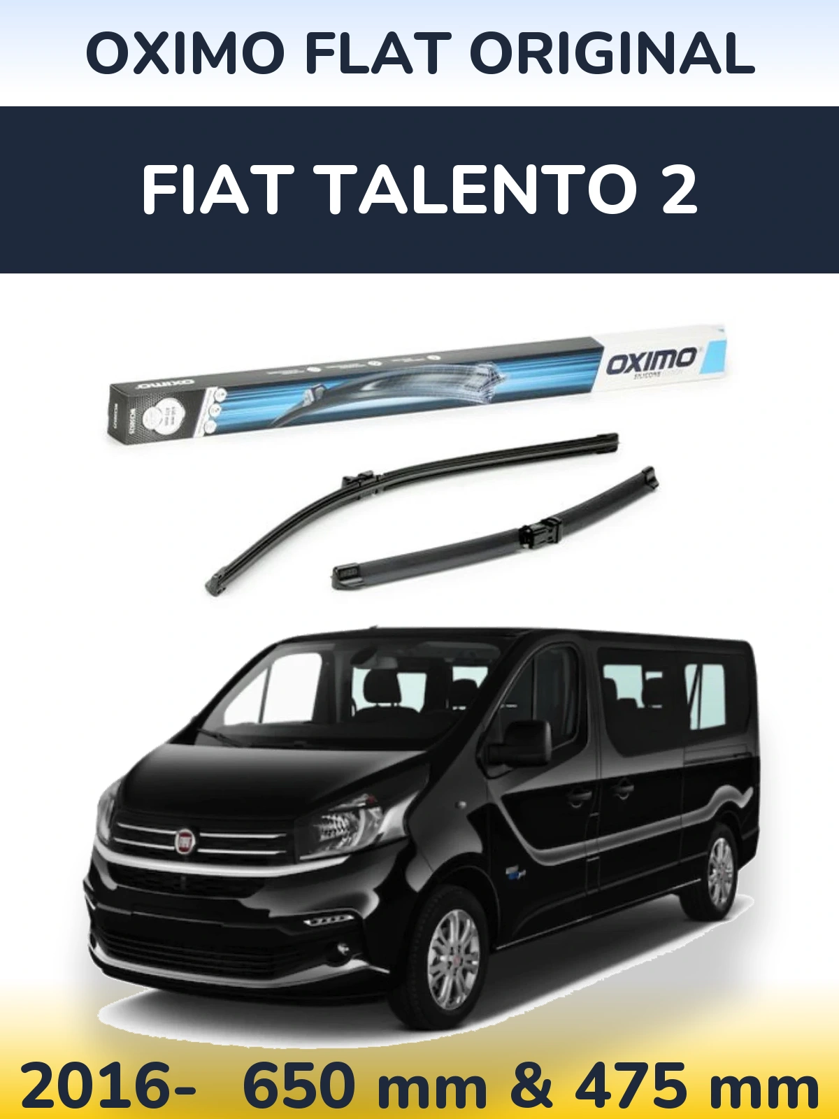 Torkarblad Oximo Flat Original för Fiat Talento 2