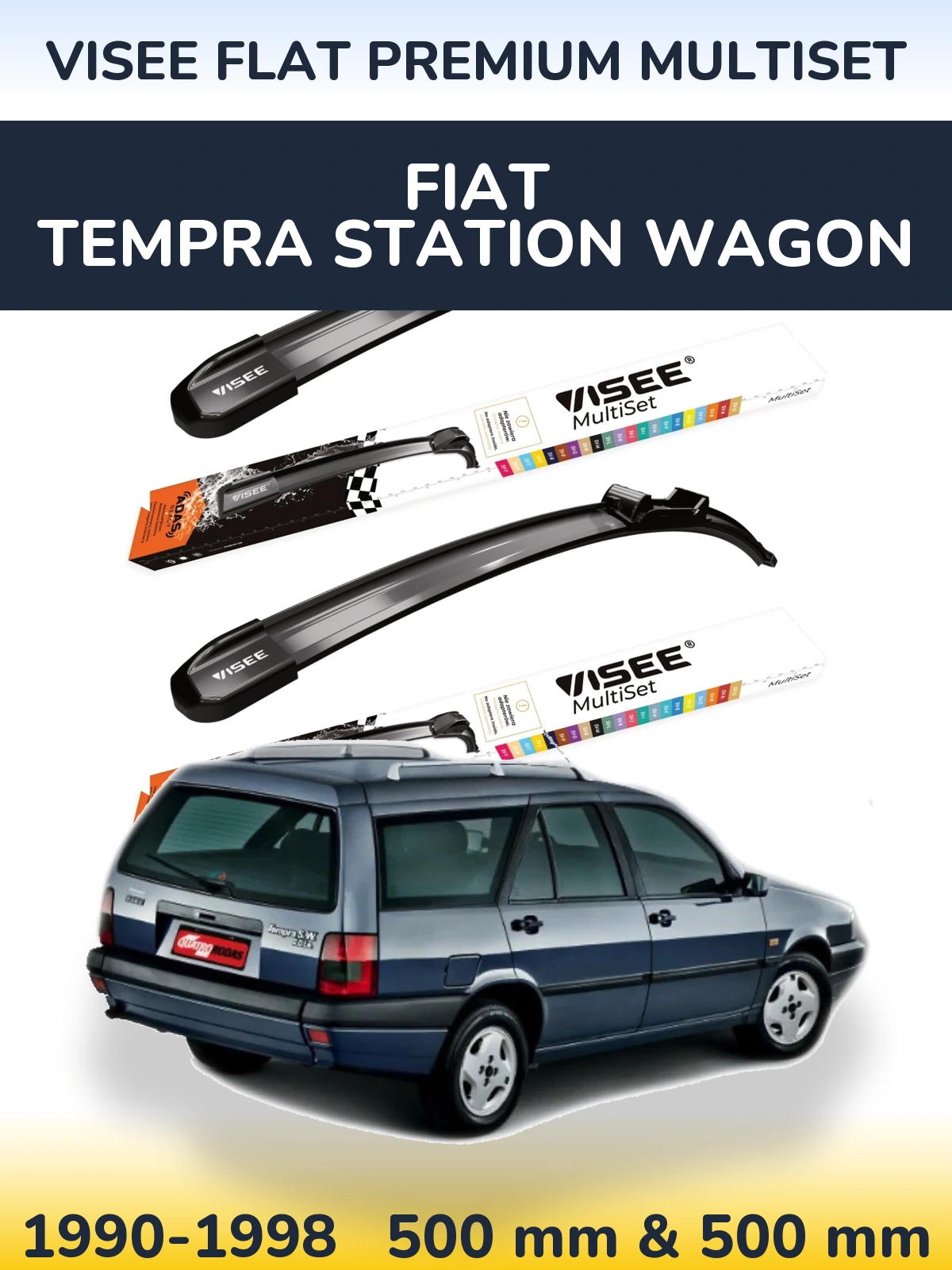 Torkarblad VISEE FLAT PREMIUM MultiSet för Fiat Tempra Station Wagon