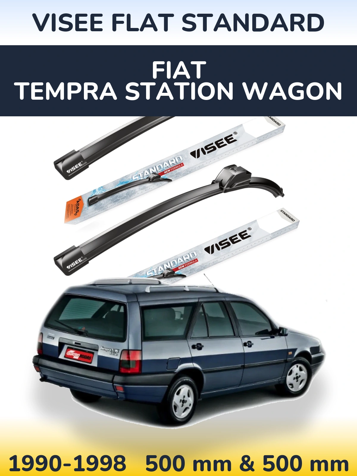 Torkarblad VISEE FLAT STANDARD för Fiat Tempra Station Wagon