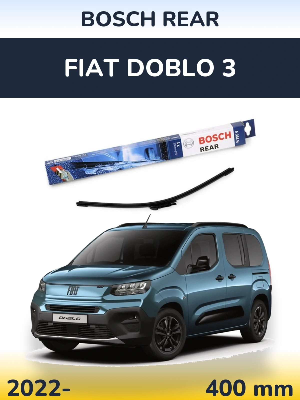 Torkarblad BOSCH Rear för Fiat Doblo 3
