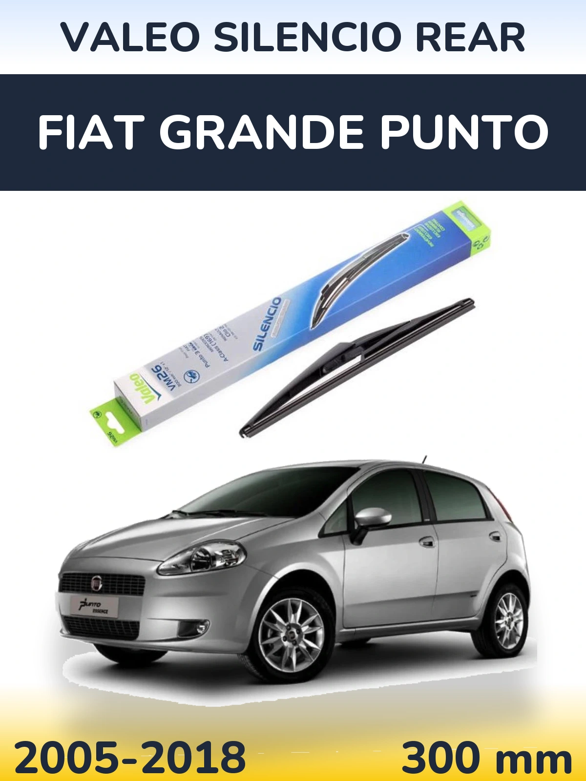 Torkarblad Valeo Silencio Rear för Fiat Grande Punto
