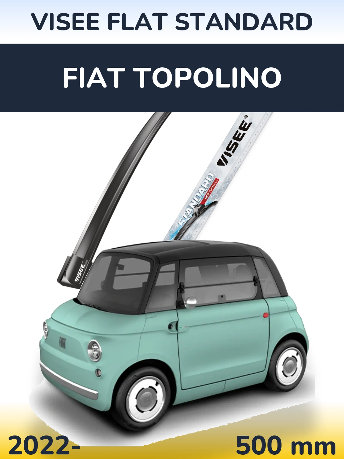 Torkarblad VISEE FLAT STANDARD för Fiat Topolino