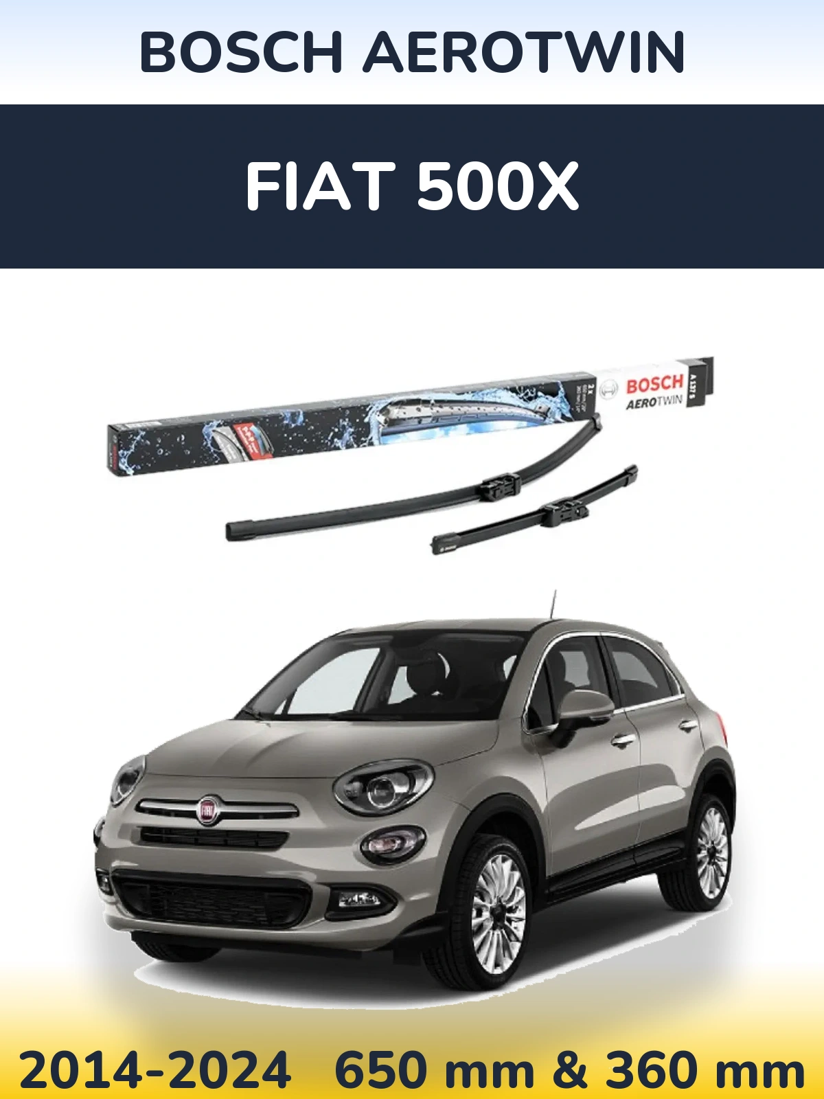 Torkarblad BOSCH AeroTwin för Fiat 500X