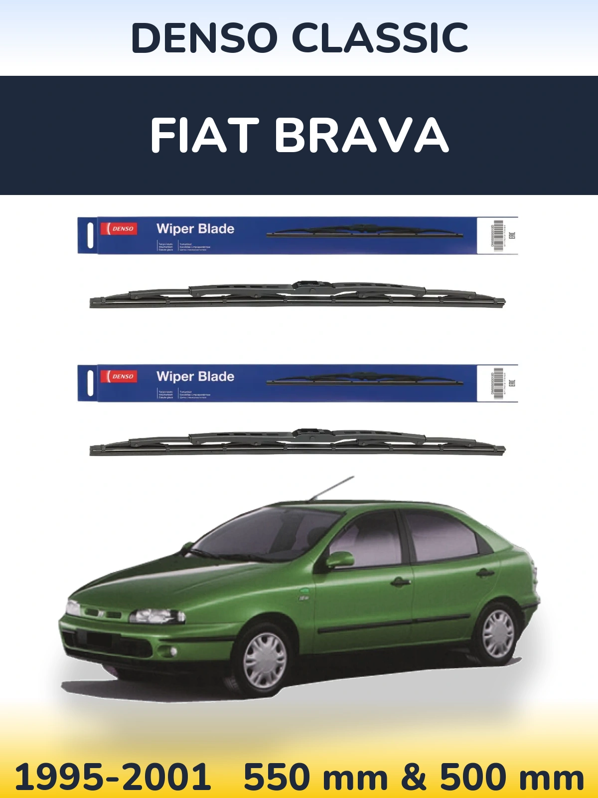 Torkarblad Denso Classic för Fiat Brava