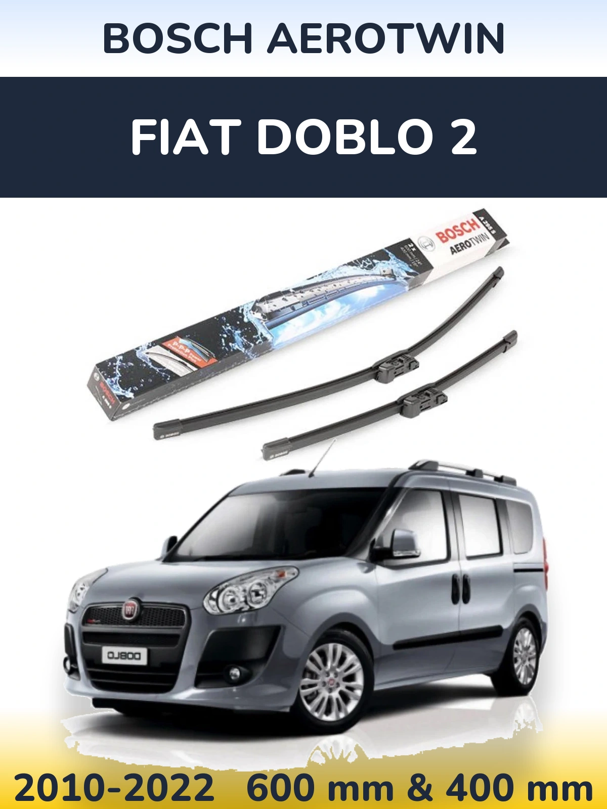 Torkarblad BOSCH AeroTwin för Fiat Doblo 2