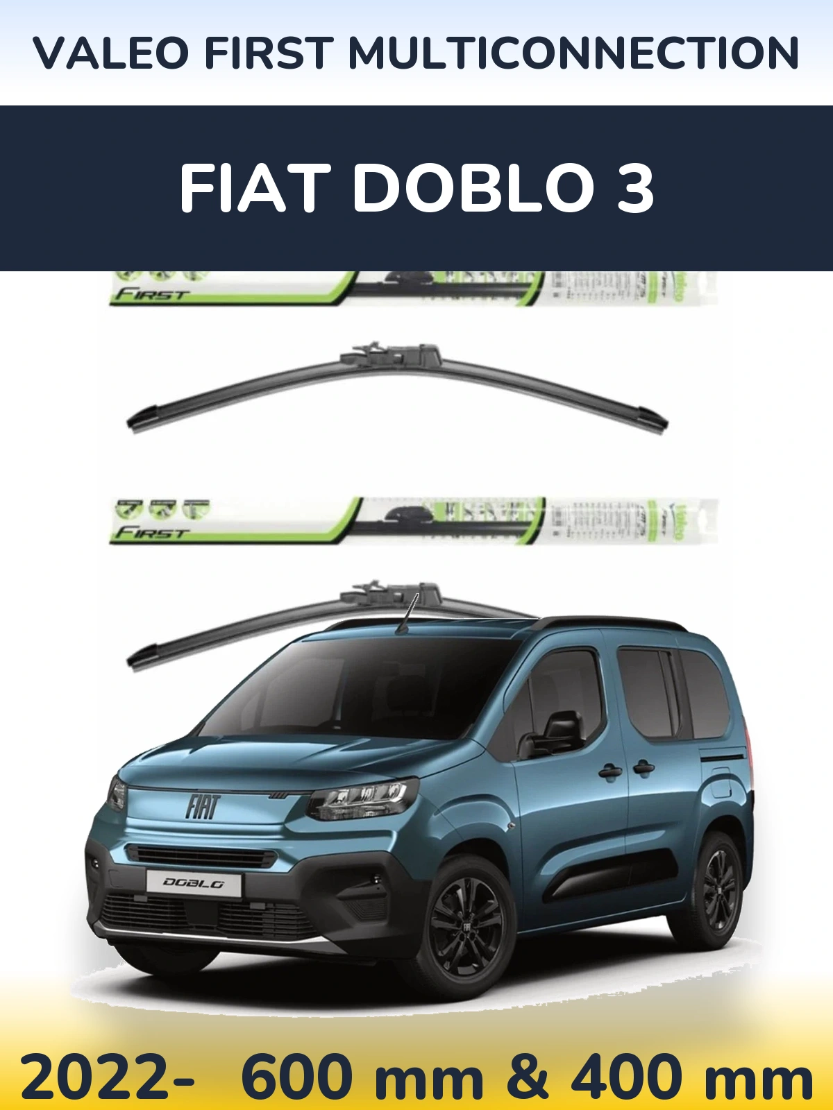 Torkarblad Valeo First MultiConnection för Fiat Doblo 3