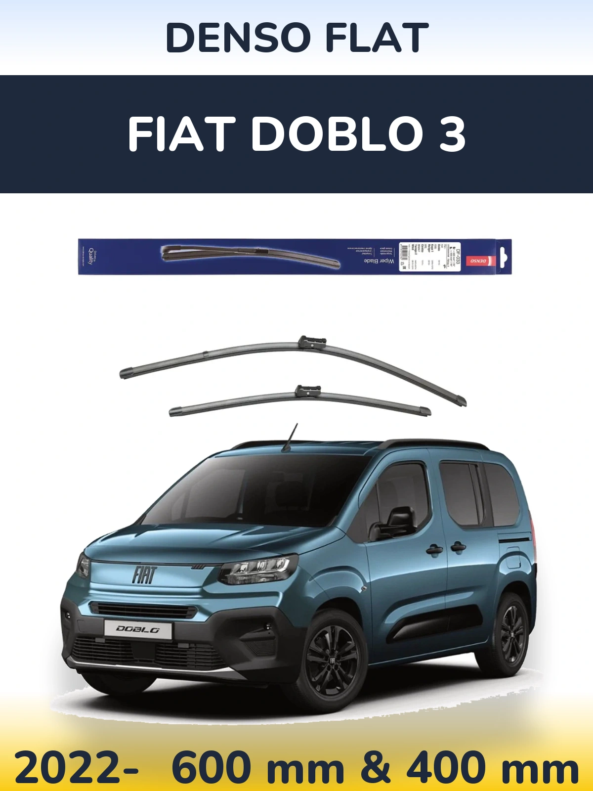 Torkarblad Denso Flat för Fiat Doblo 3