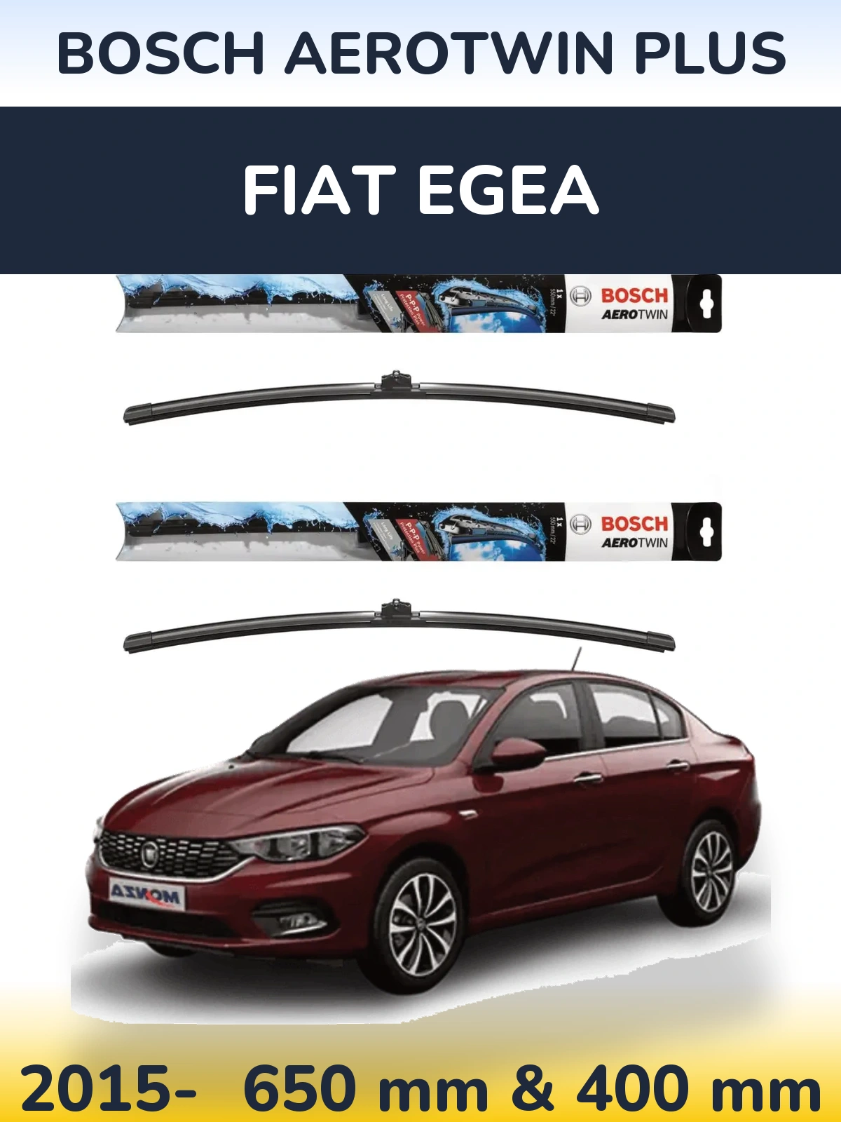Torkarblad BOSCH AeroTwin Plus för Fiat Egea