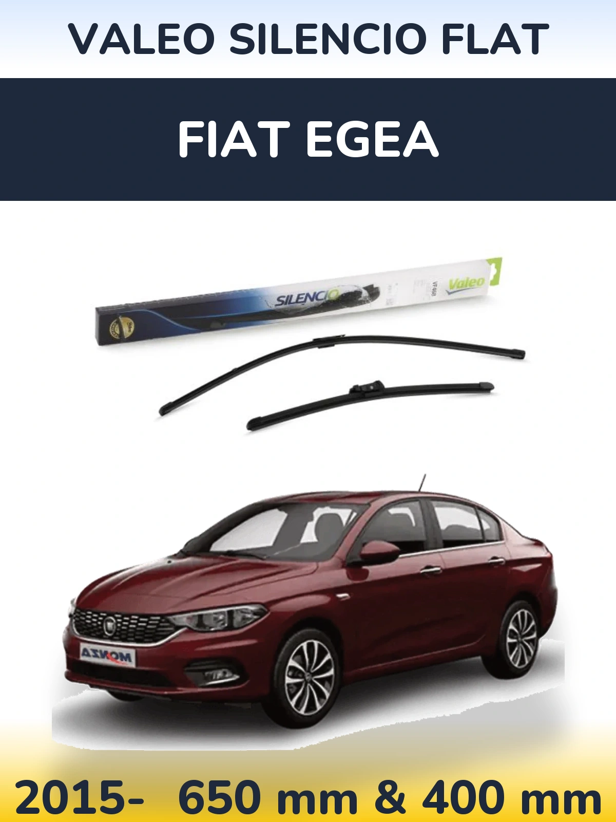 Torkarblad Valeo Silencio Flat för Fiat Egea