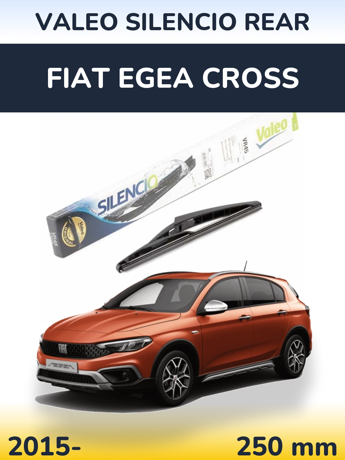 Torkarblad Valeo Silencio Rear för Fiat Egea Cross
