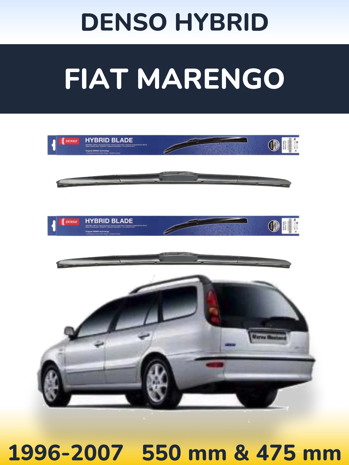 Torkarblad Denso Hybrid för Fiat Marengo