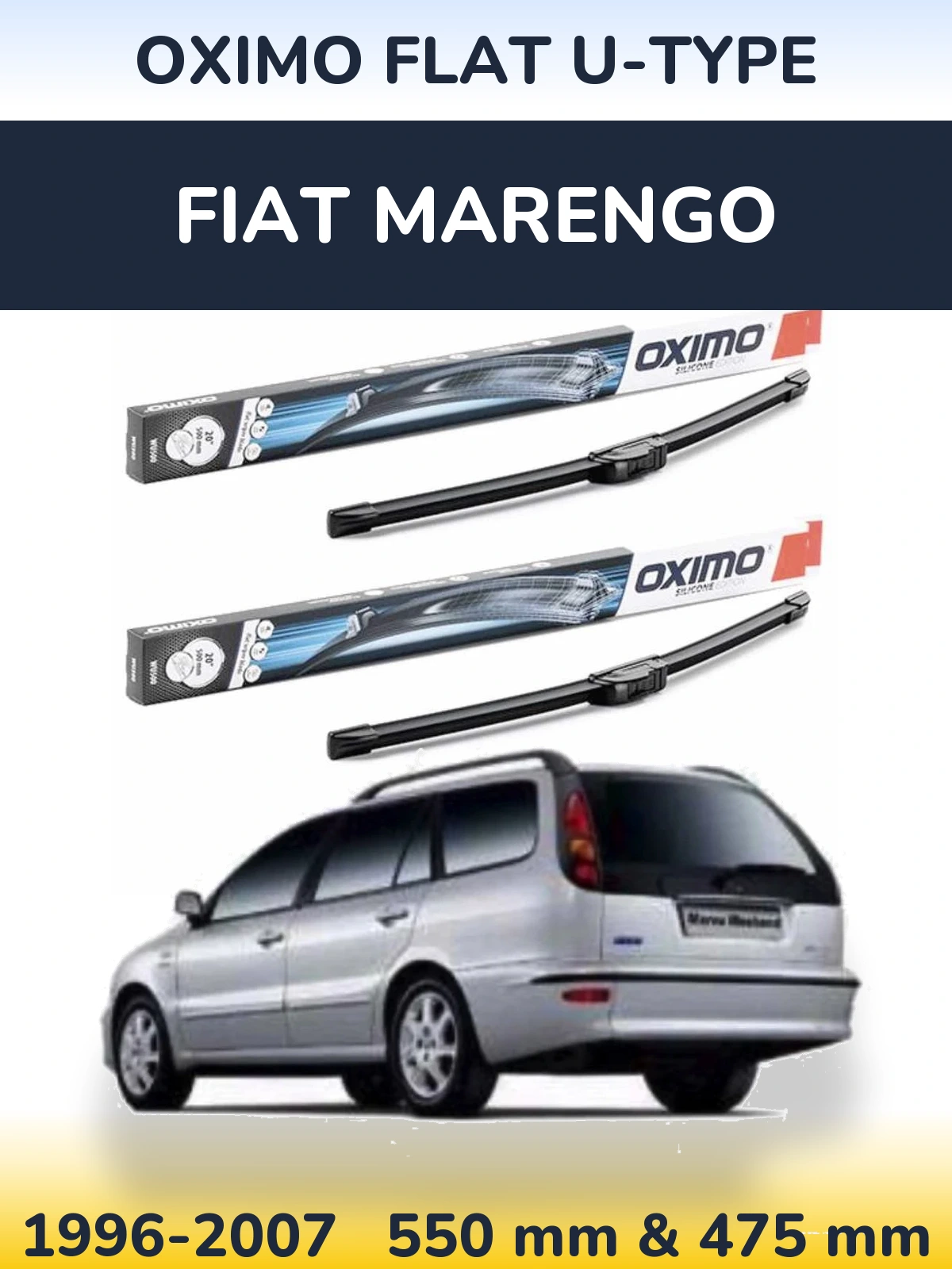 Torkarblad Oximo Flat U-type för Fiat Marengo