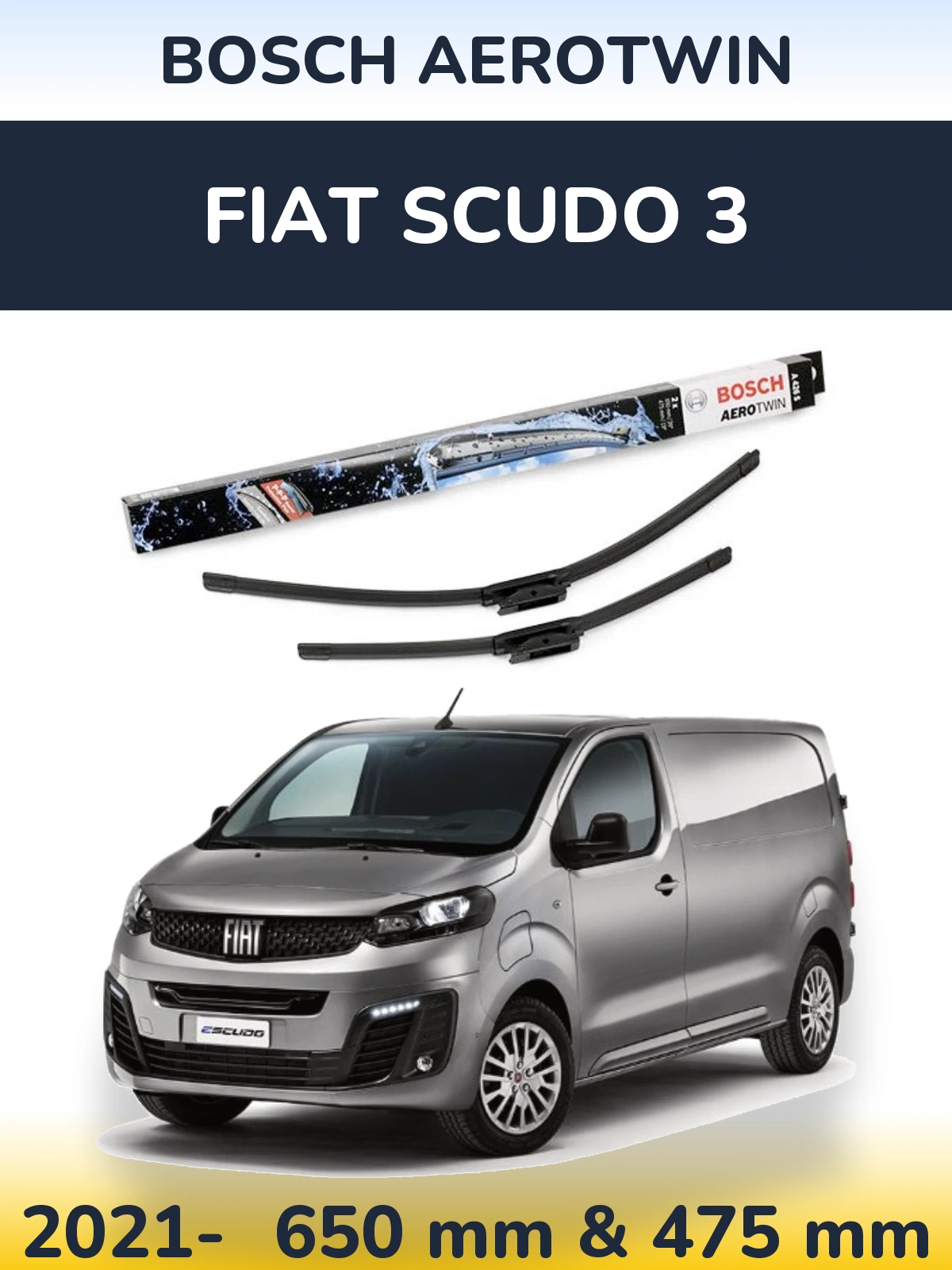 Torkarblad BOSCH AeroTwin för Fiat Scudo 3
