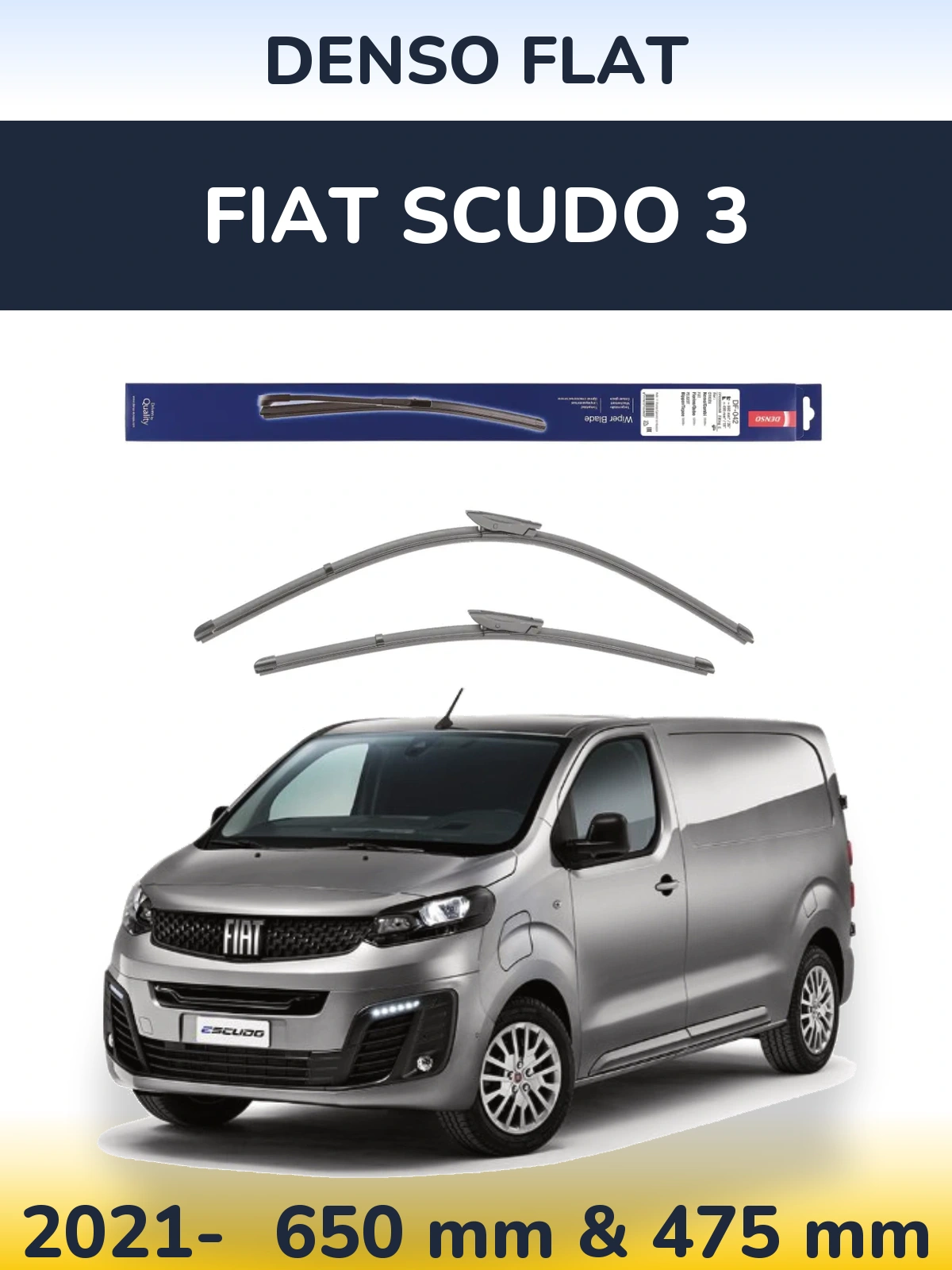 Torkarblad Denso Flat för Fiat Scudo 3