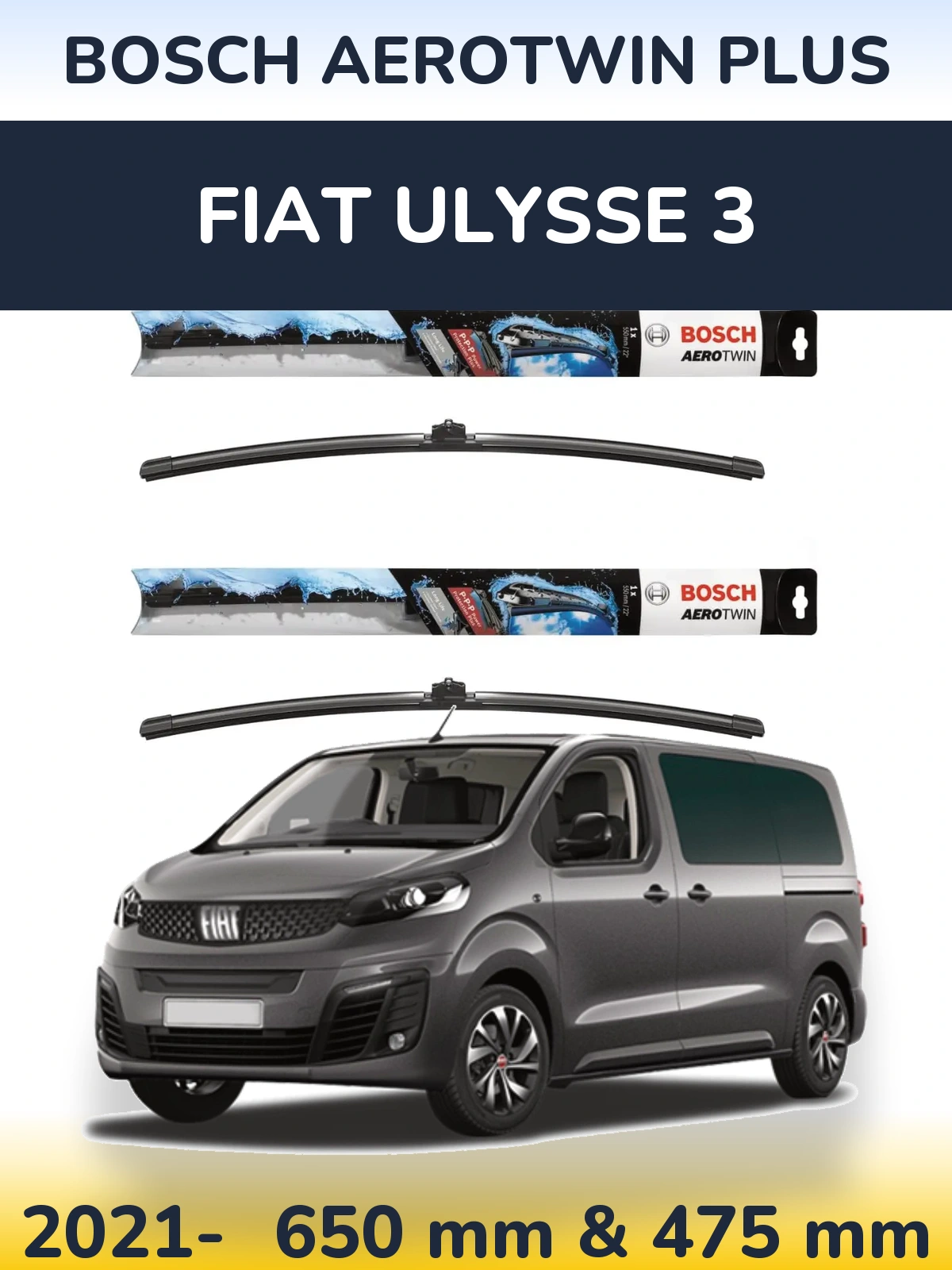 Torkarblad BOSCH AeroTwin Plus för Fiat Ulysse 3