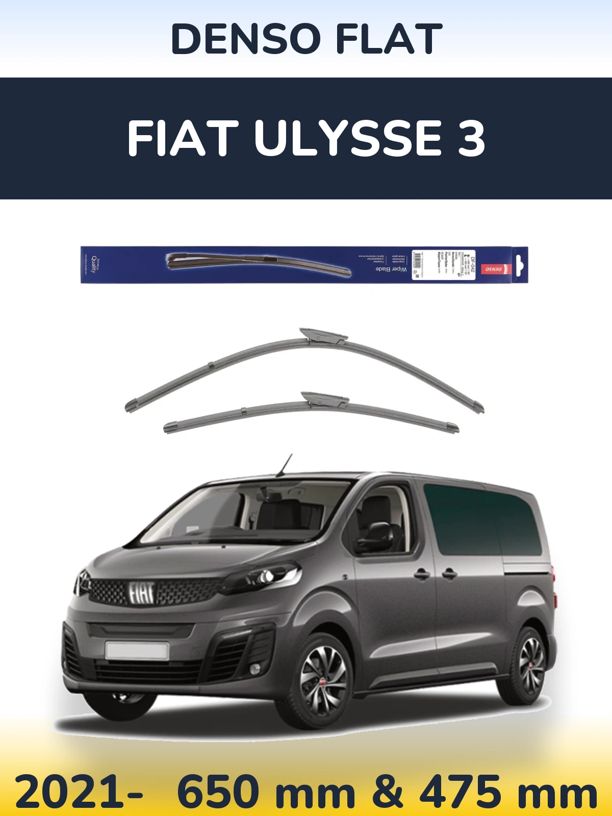 Torkarblad Denso Flat för Fiat Ulysse 3