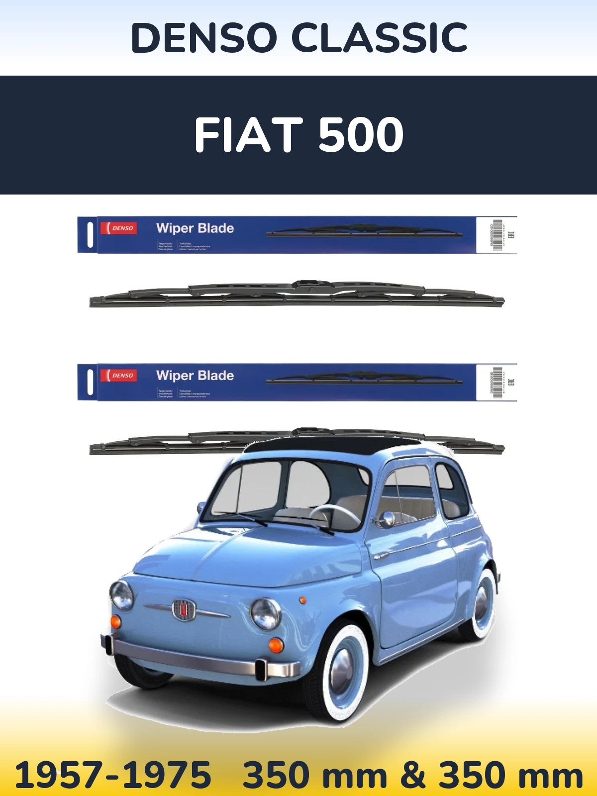 Torkarblad Denso Classic för Fiat 500