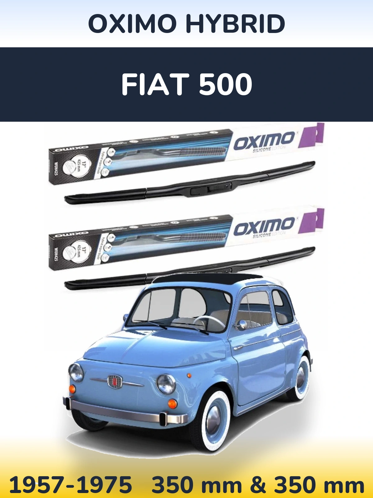 Torkarblad Oximo Hybrid för Fiat 500