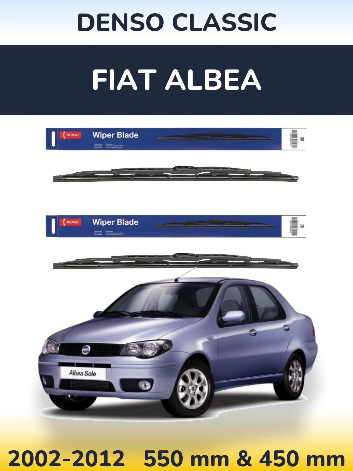 Torkarblad Denso Classic för Fiat Albea
