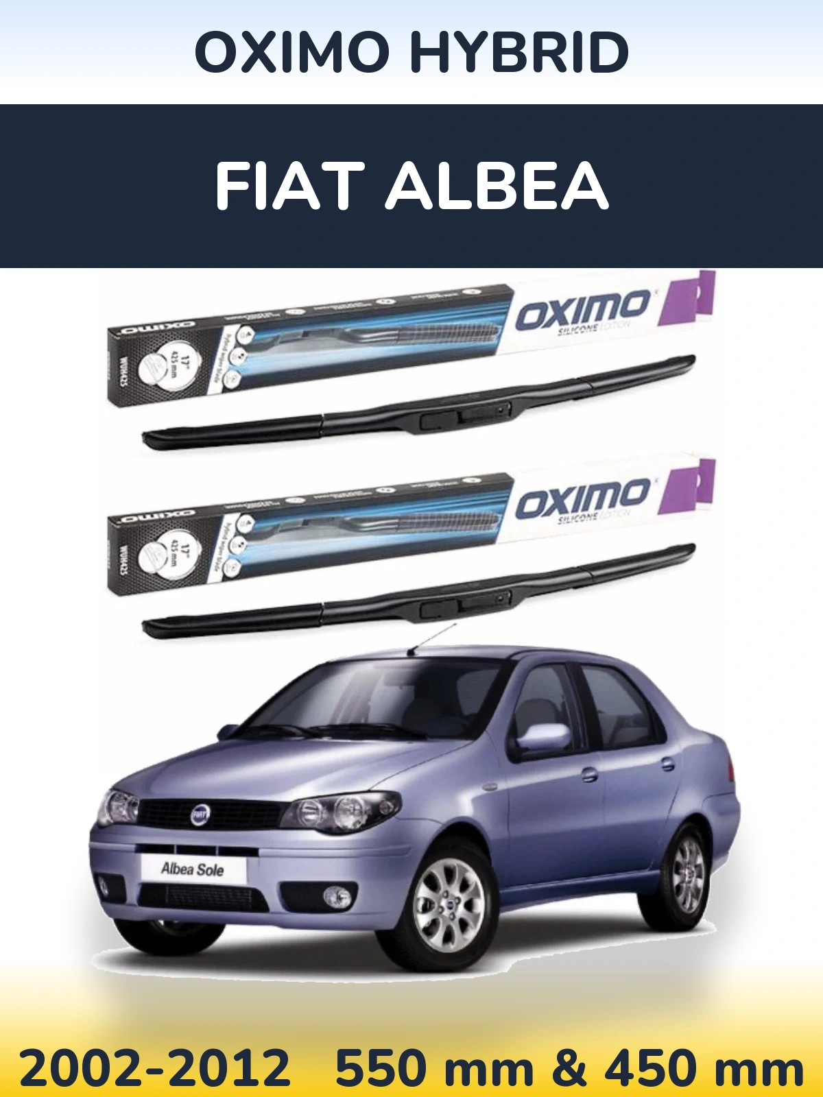 Torkarblad Oximo Hybrid för Fiat Albea