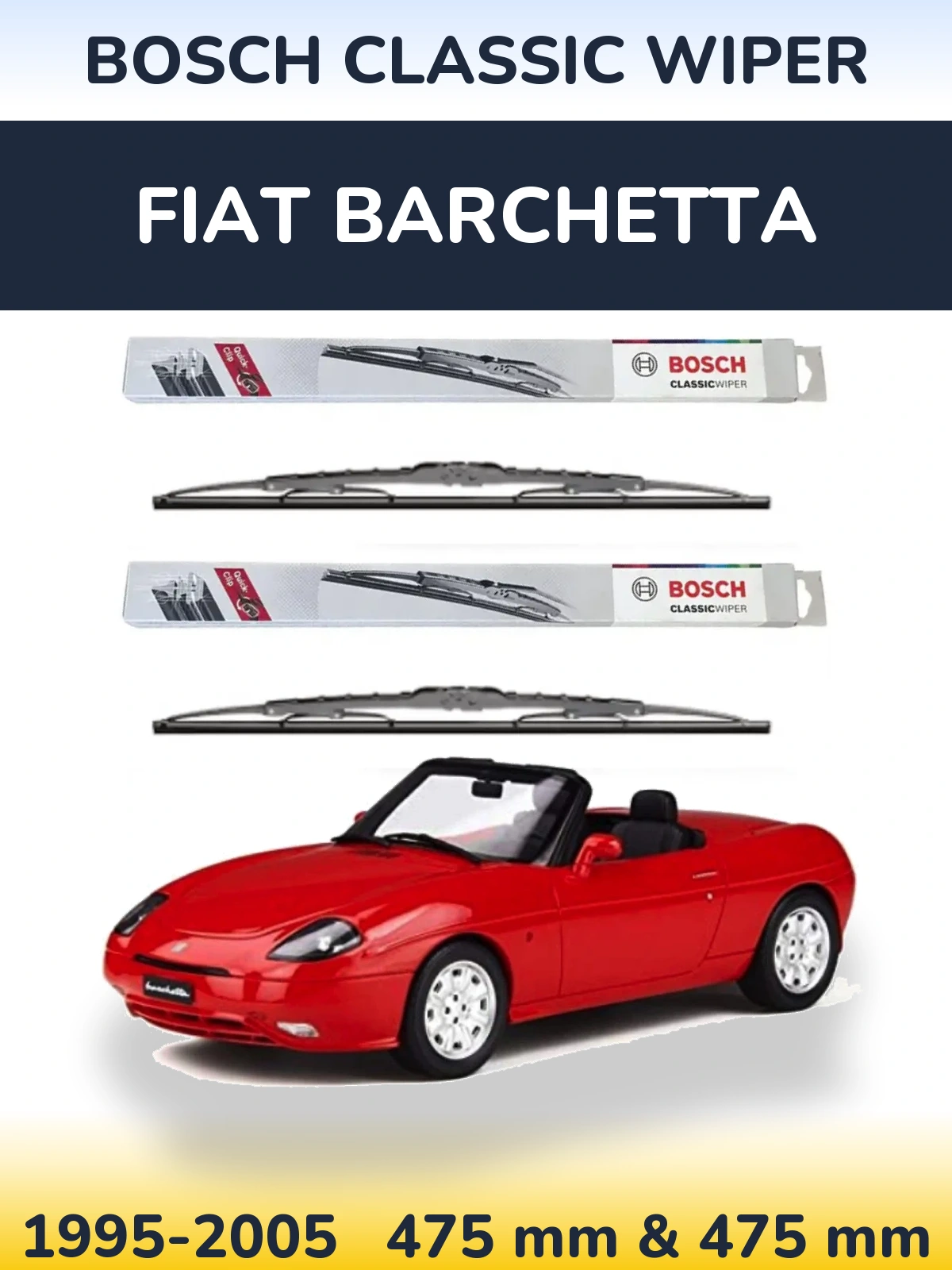 Torkarblad BOSCH Classic Wiper för Fiat Barchetta