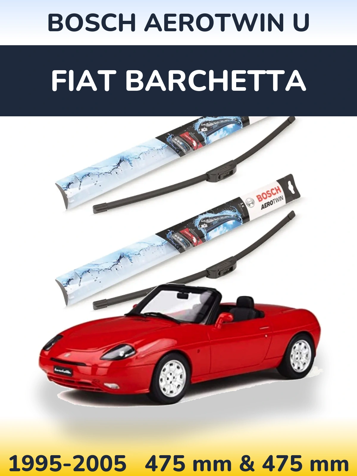 Torkarblad BOSCH AeroTwin U för Fiat Barchetta