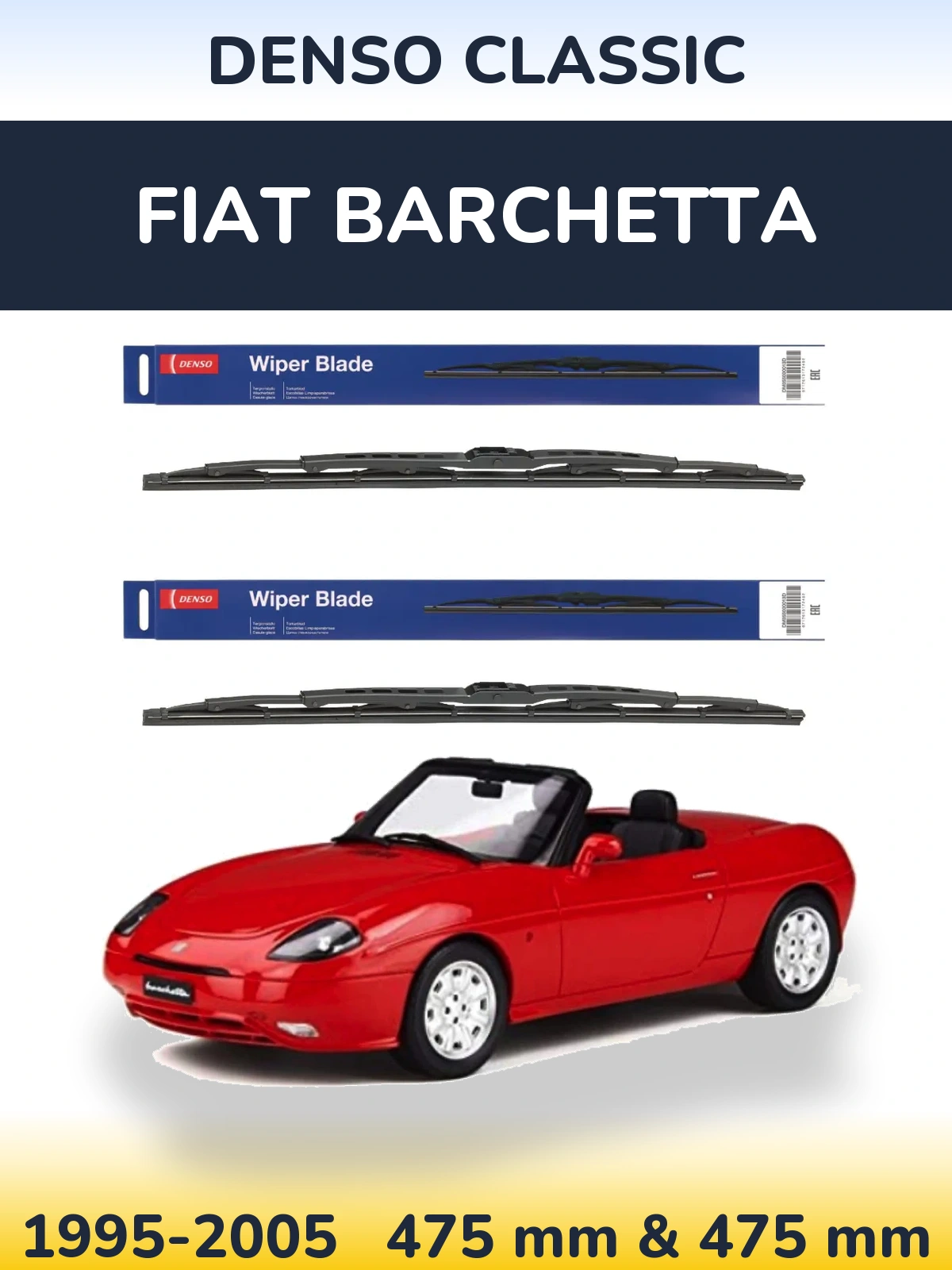 Torkarblad Denso Classic för Fiat Barchetta