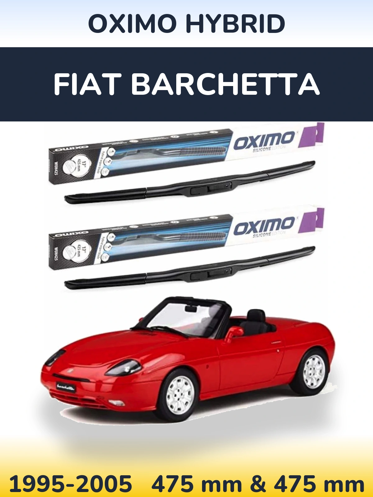 Torkarblad Oximo Hybrid för Fiat Barchetta