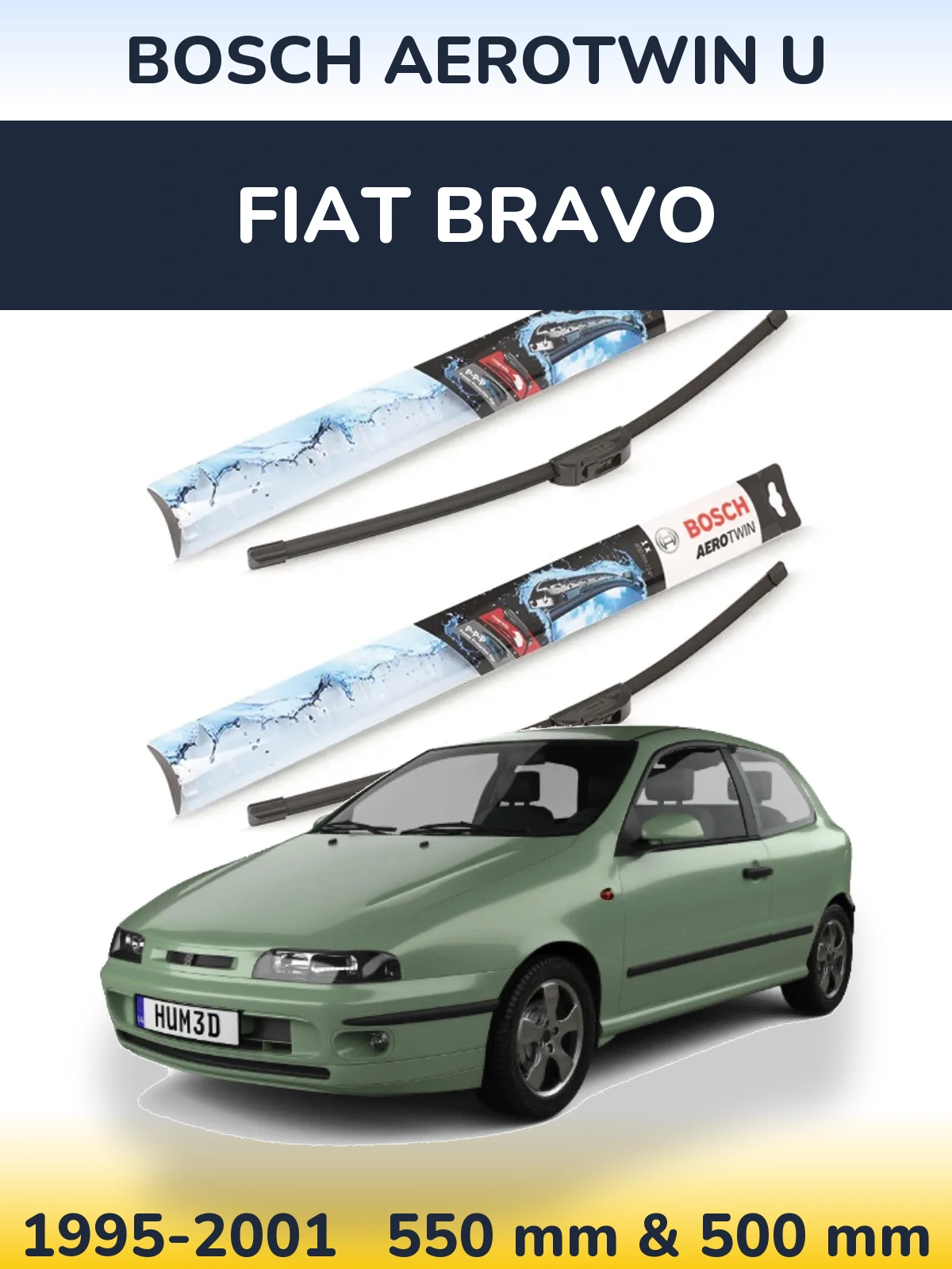 Torkarblad BOSCH AeroTwin U för Fiat Bravo