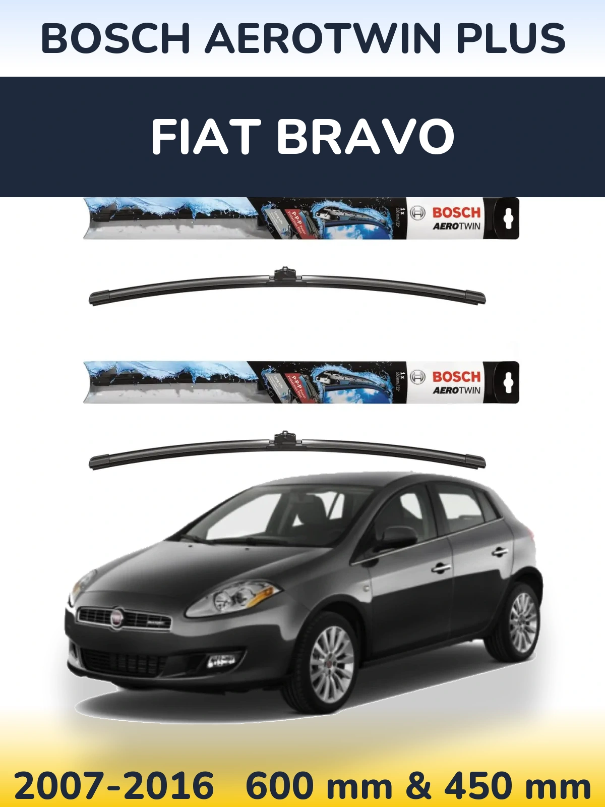 Torkarblad BOSCH AeroTwin Plus för Fiat Bravo