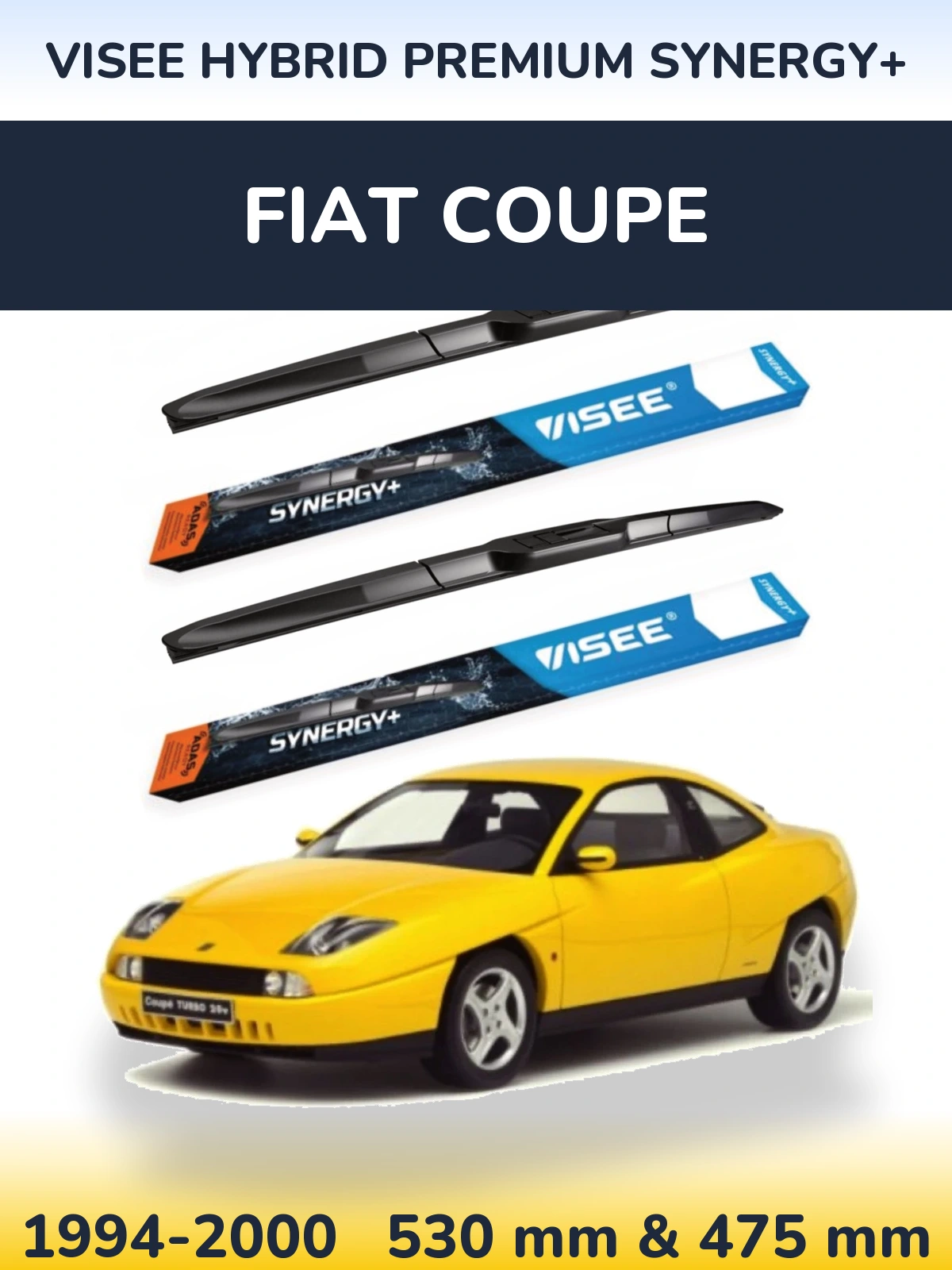 Torkarblad VISEE HYBRID PREMIUM SYNERGY+ för Fiat Coupe