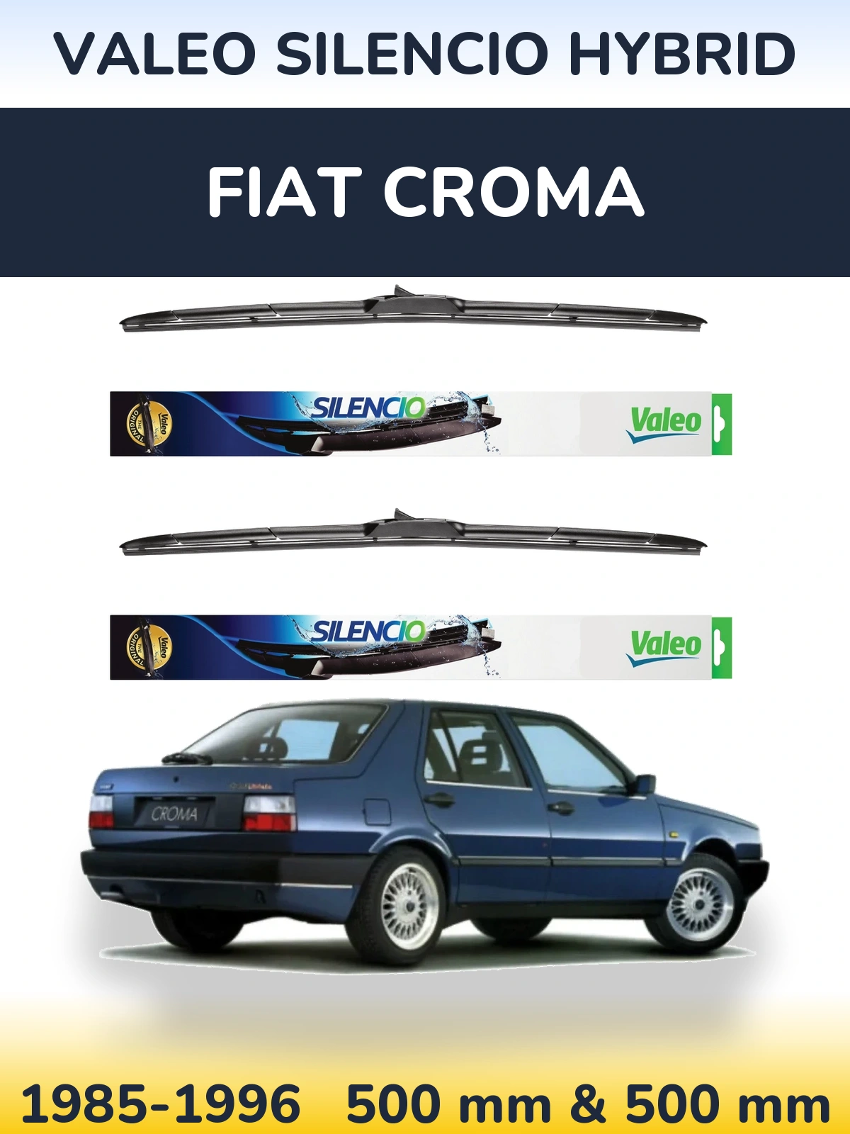 Torkarblad Valeo Silencio Hybrid för Fiat Croma