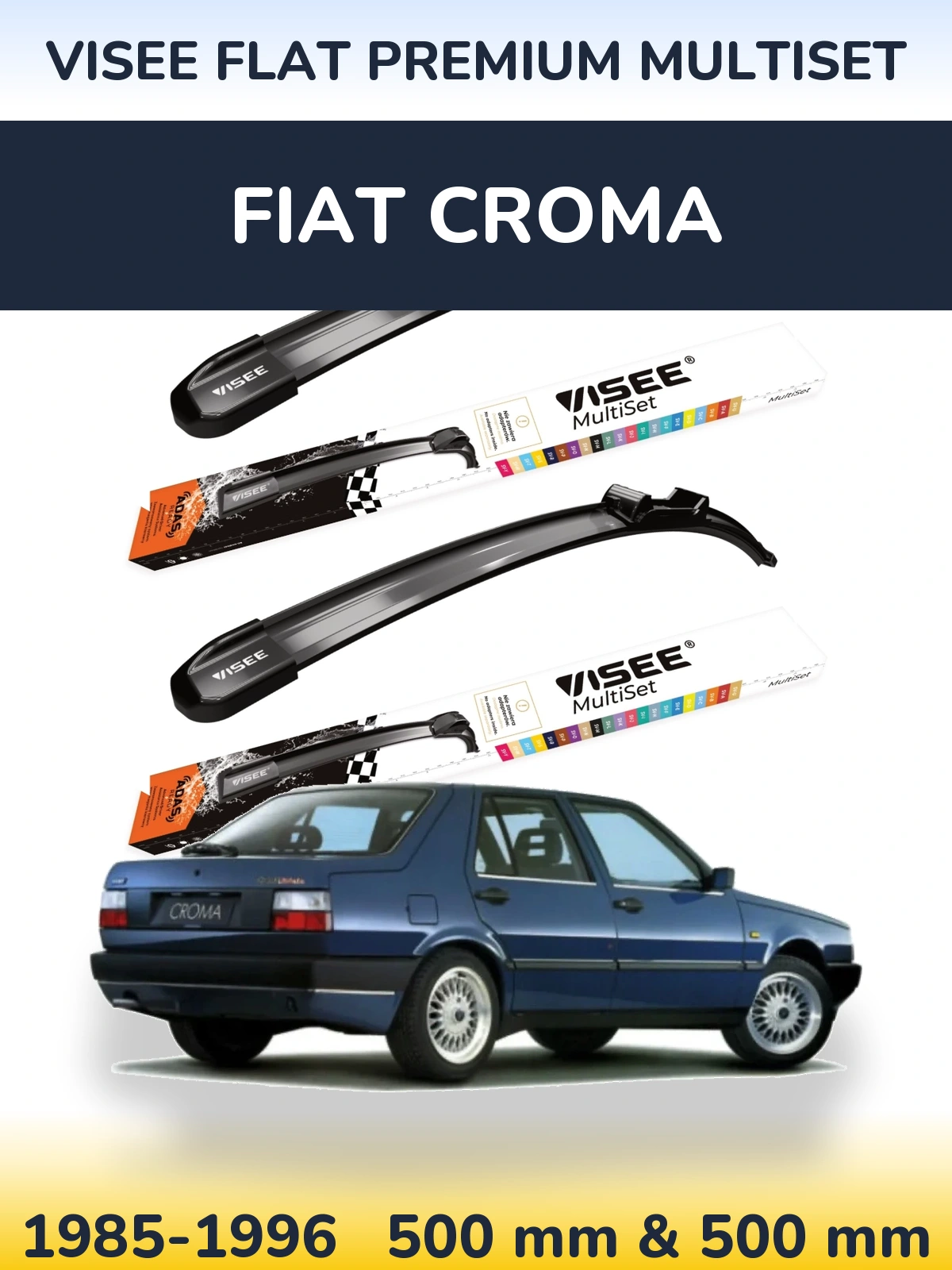 Torkarblad VISEE FLAT PREMIUM MultiSet för Fiat Croma
