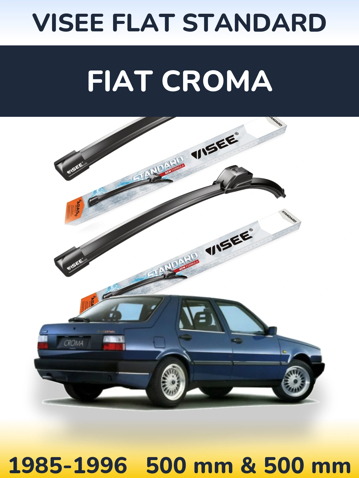 Torkarblad VISEE FLAT STANDARD för Fiat Croma