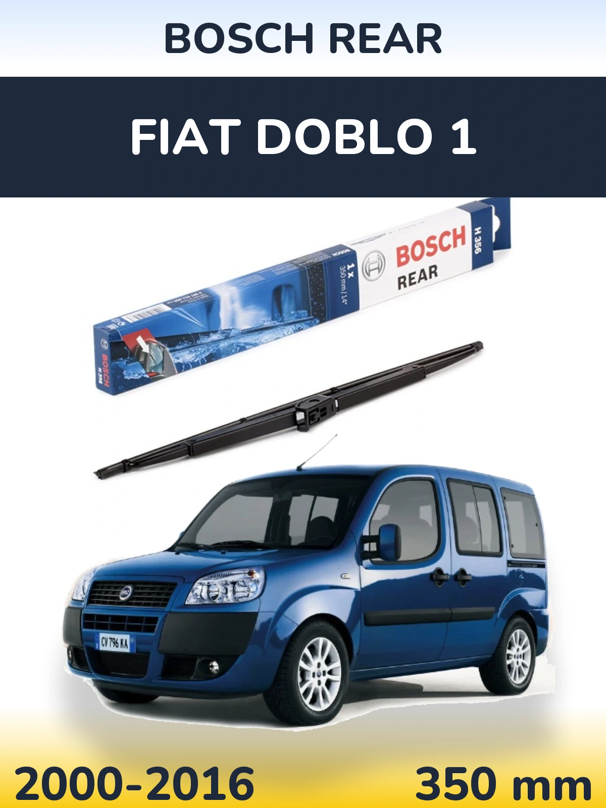 Torkarblad BOSCH Rear för Fiat Doblo 1