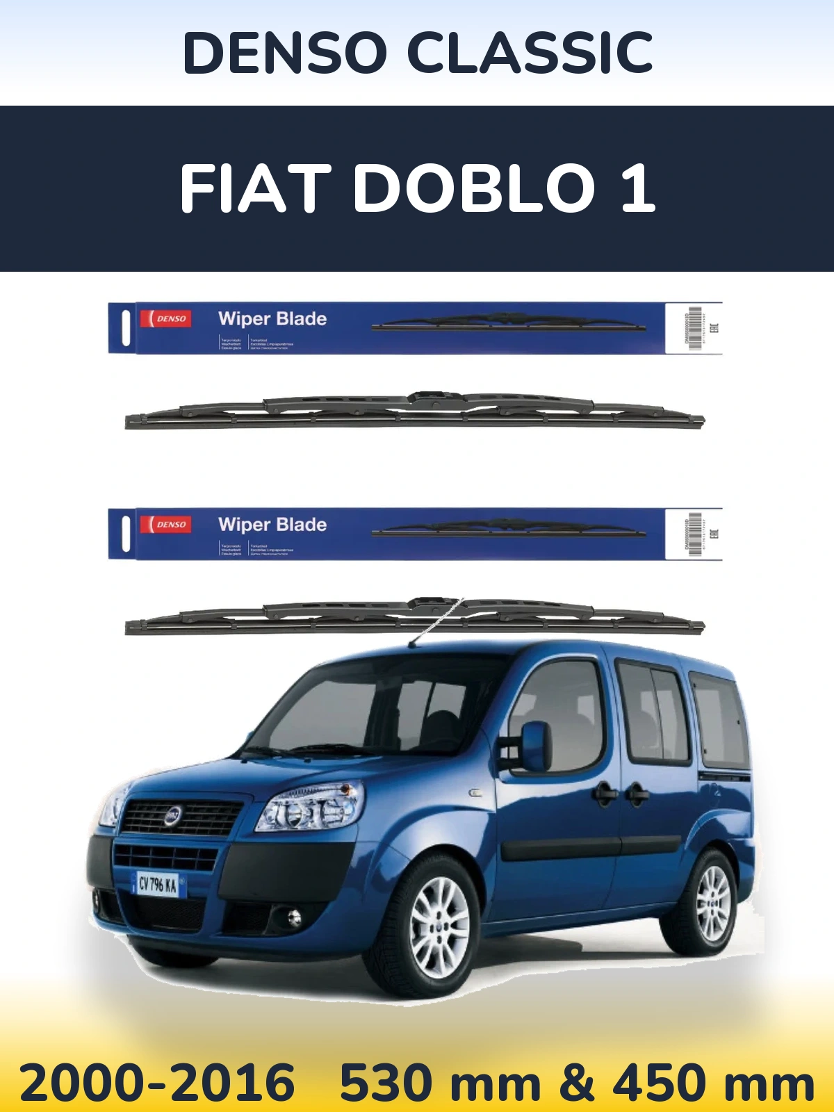 Torkarblad Denso Classic för Fiat Doblo 1