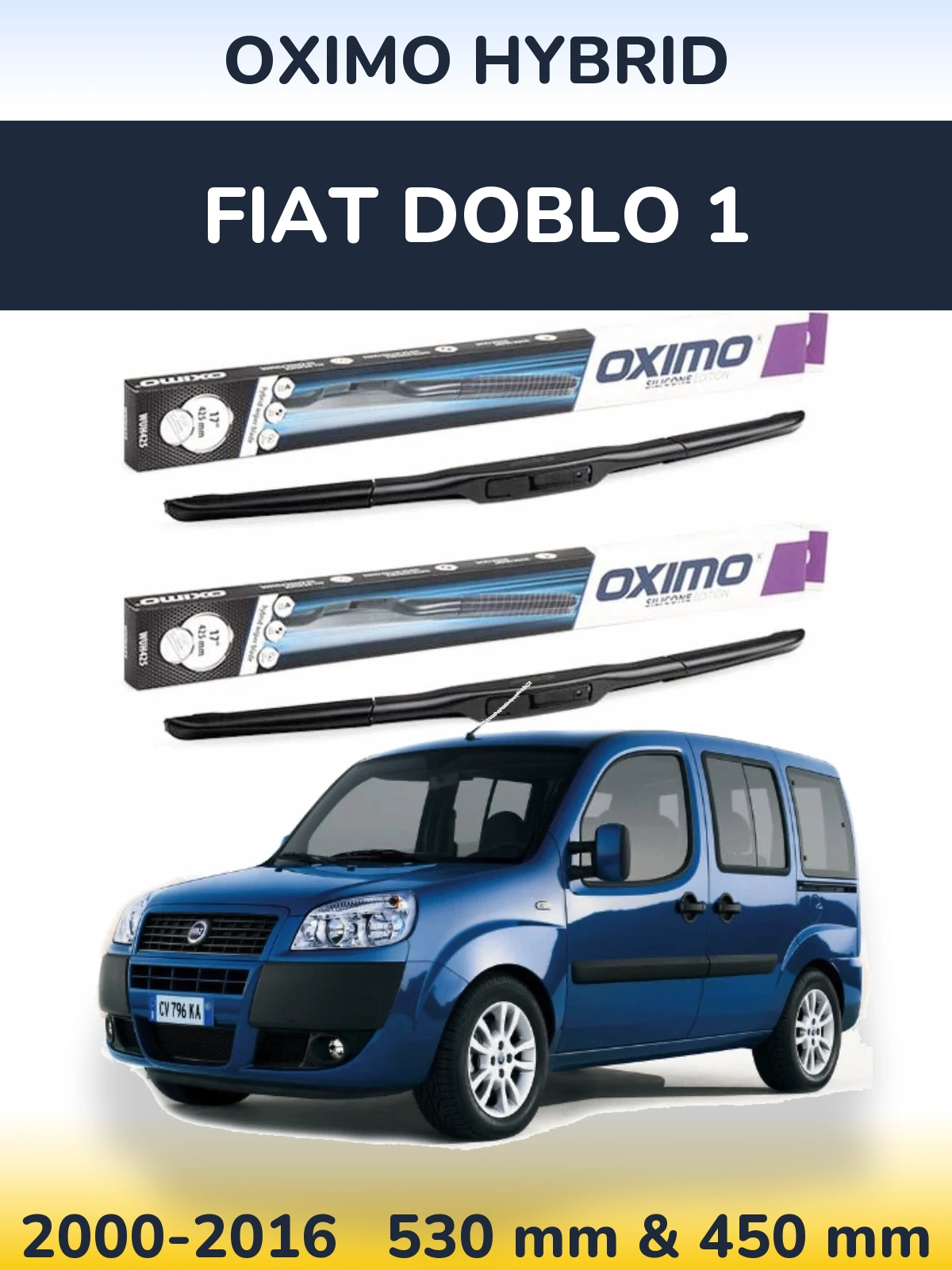 Torkarblad Oximo Hybrid för Fiat Doblo 1