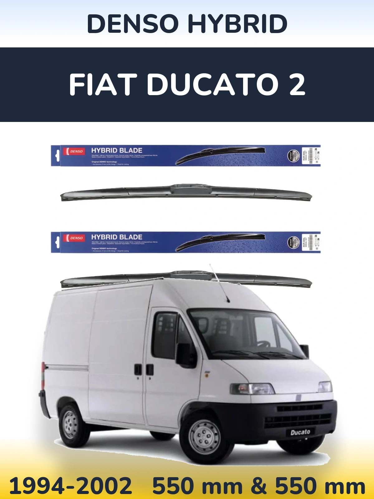Torkarblad Denso Hybrid för Fiat Ducato 2