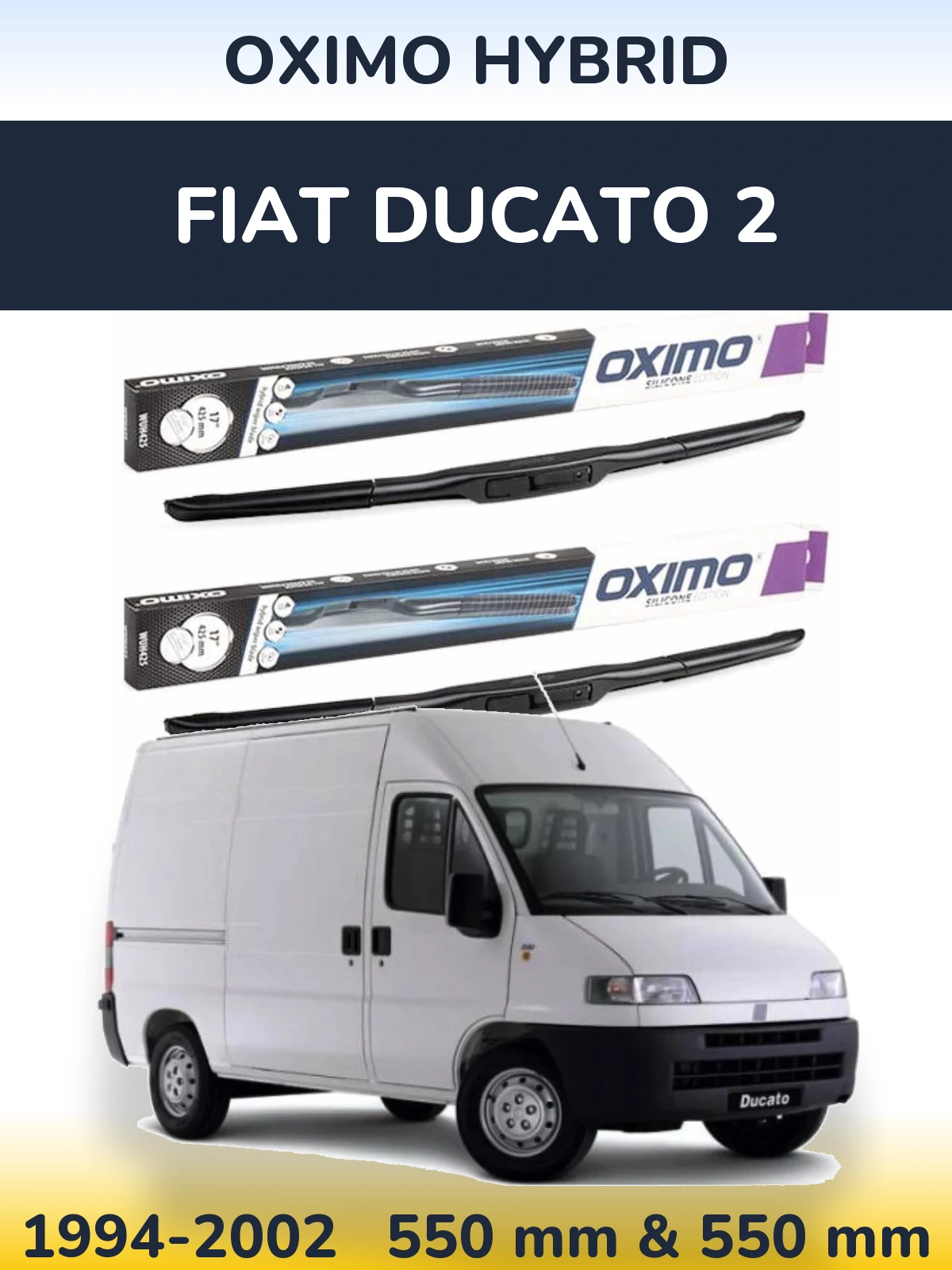 Torkarblad Oximo Hybrid för Fiat Ducato 2