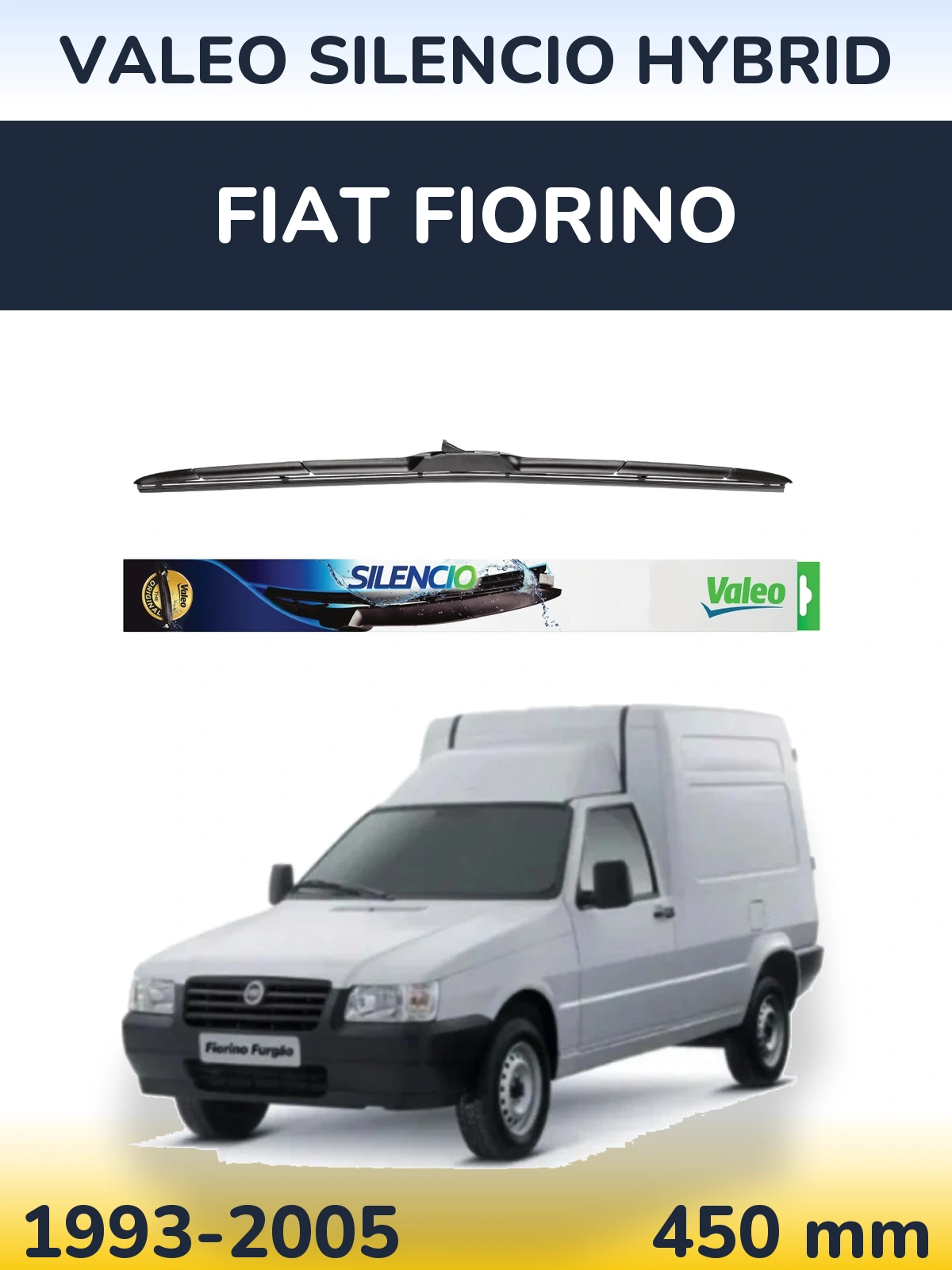 Torkarblad Valeo Silencio Hybrid för Fiat Fiorino