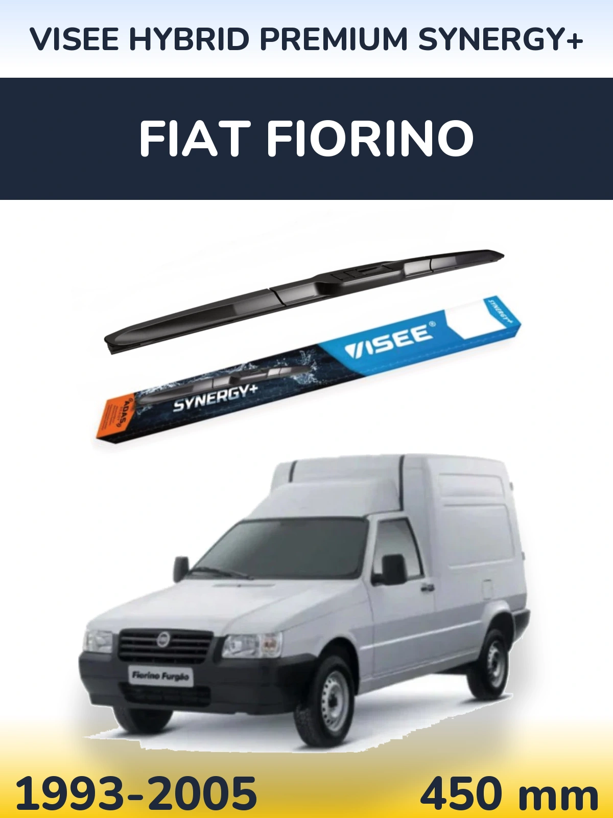 Torkarblad VISEE HYBRID PREMIUM SYNERGY+ för Fiat Fiorino