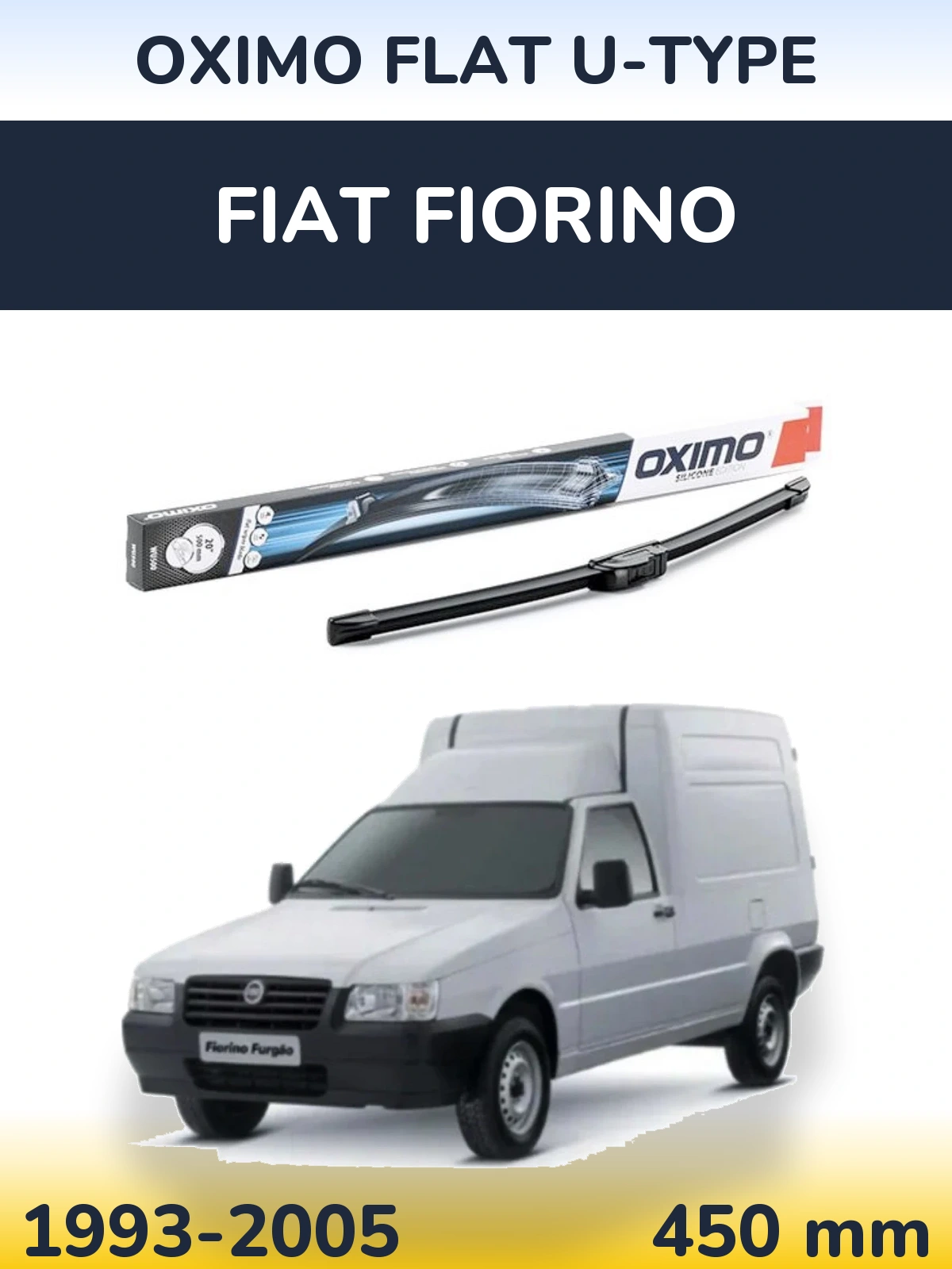 Torkarblad Oximo Flat U-type för Fiat Fiorino