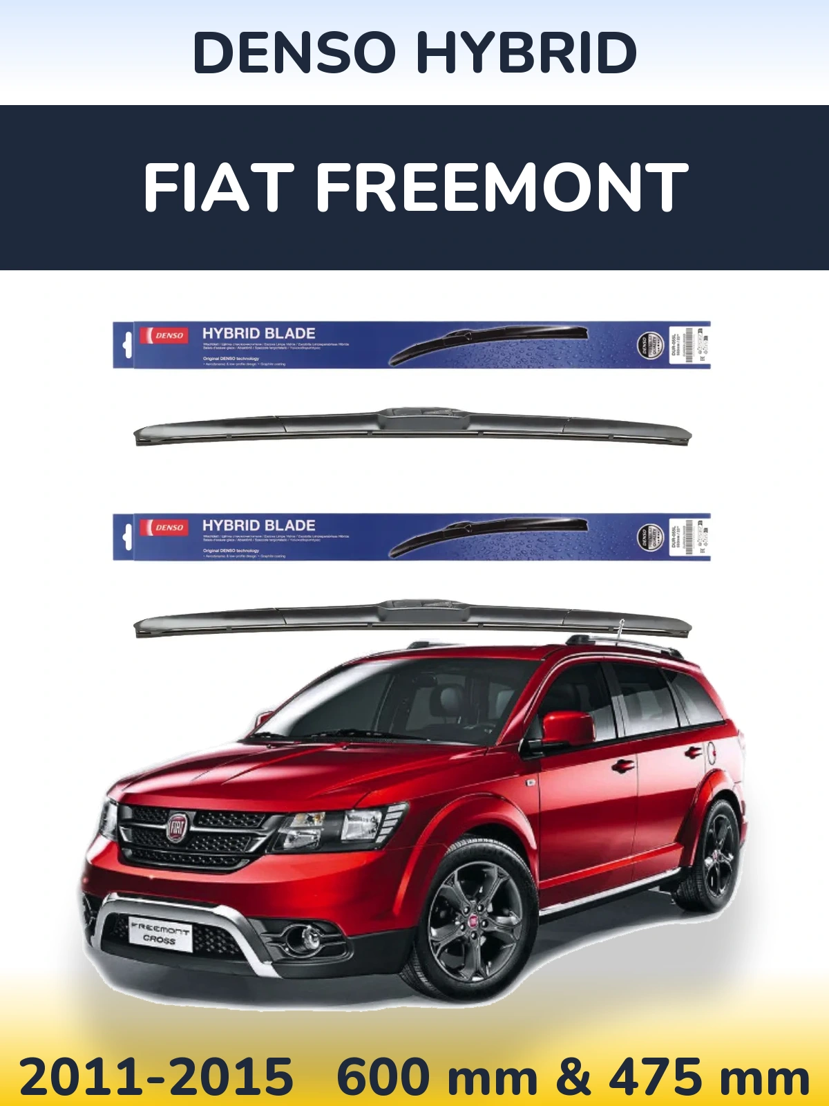 Torkarblad Denso Hybrid för Fiat Freemont