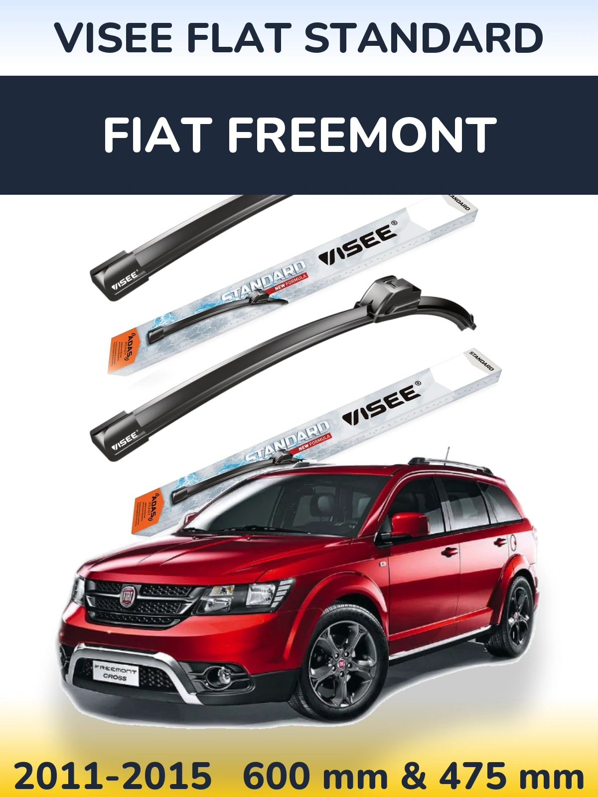Torkarblad VISEE FLAT STANDARD för Fiat Freemont