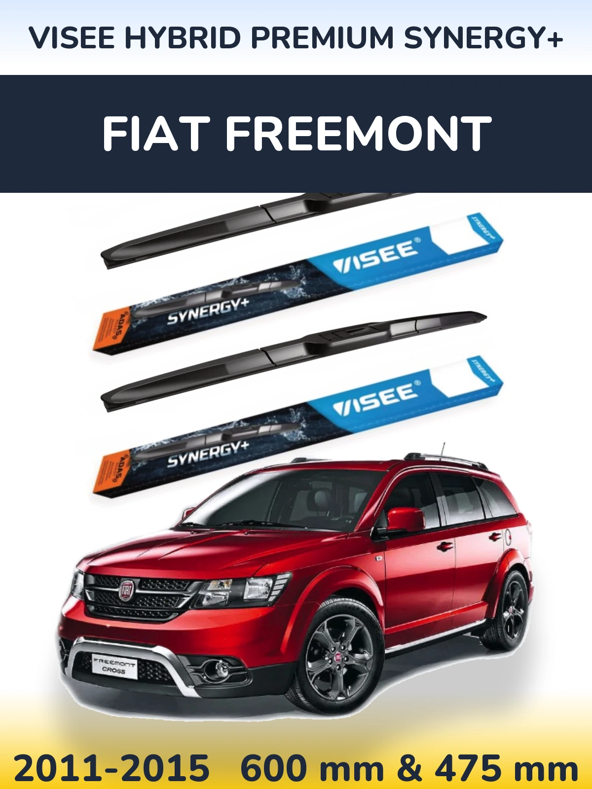 Torkarblad VISEE HYBRID PREMIUM SYNERGY+ för Fiat Freemont