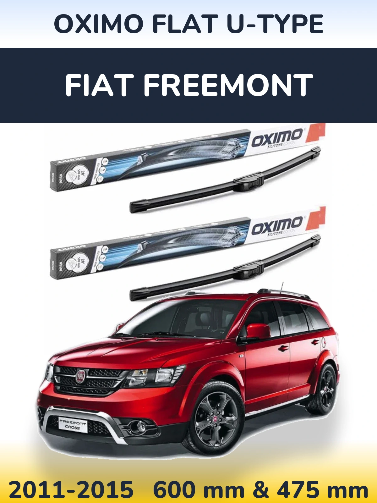 Torkarblad Oximo Flat U-type för Fiat Freemont