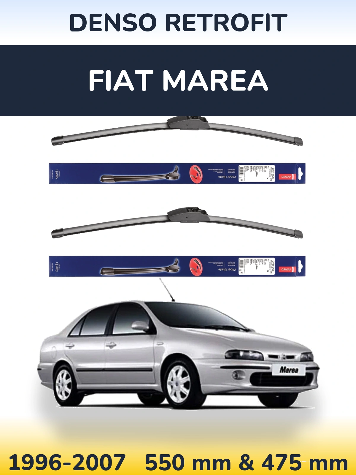 Torkarblad Denso Retrofit för Fiat Marea