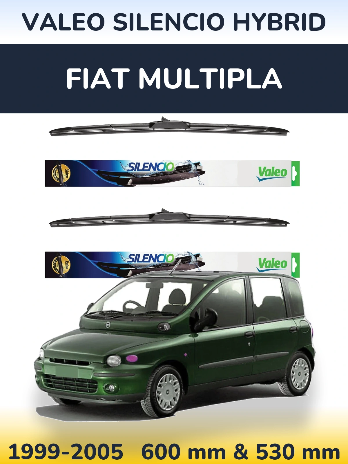 Torkarblad Valeo Silencio Hybrid för Fiat Multipla