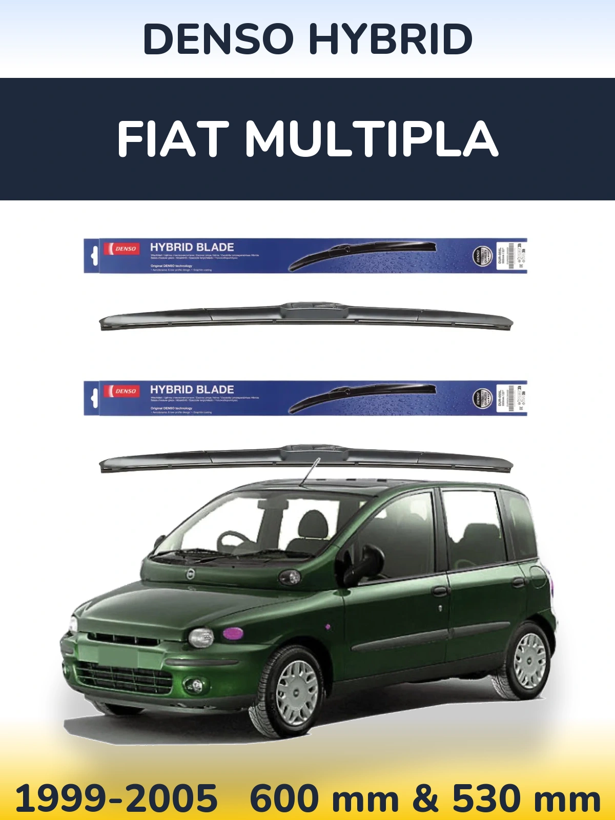 Torkarblad Denso Hybrid för Fiat Multipla