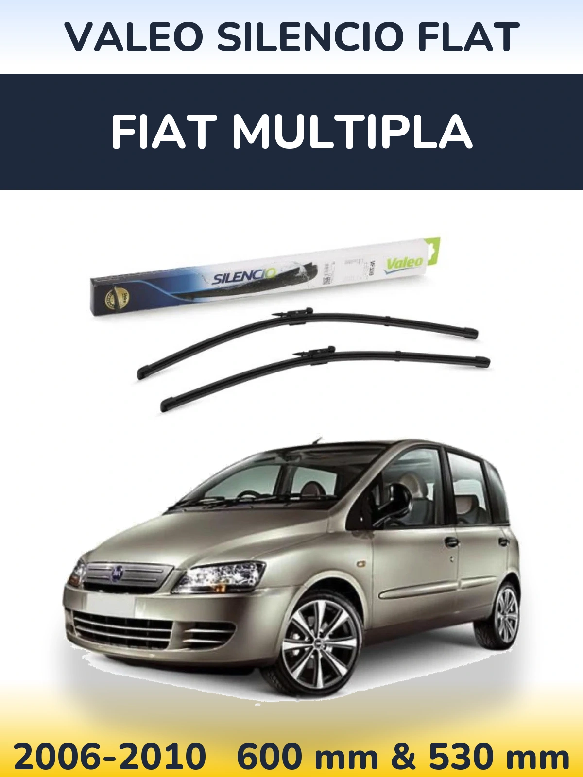 Torkarblad Valeo Silencio Flat för Fiat Multipla